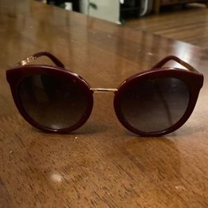 DOLCE & GABBANA - DG4268 Round Sunglasses - Bordeaux/Gold